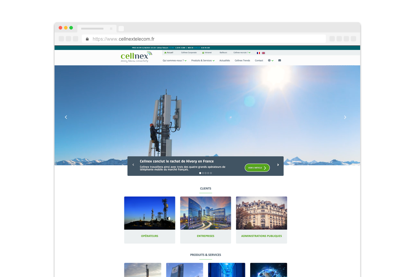 Le nouveau site Cellnex a été créé par I SEE U